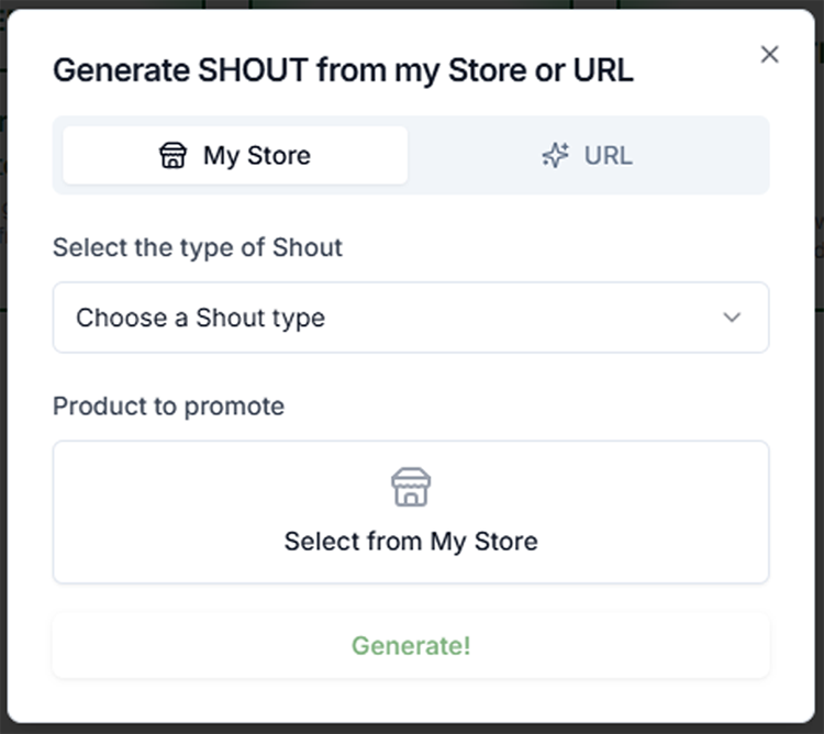 Click My Store in the picker