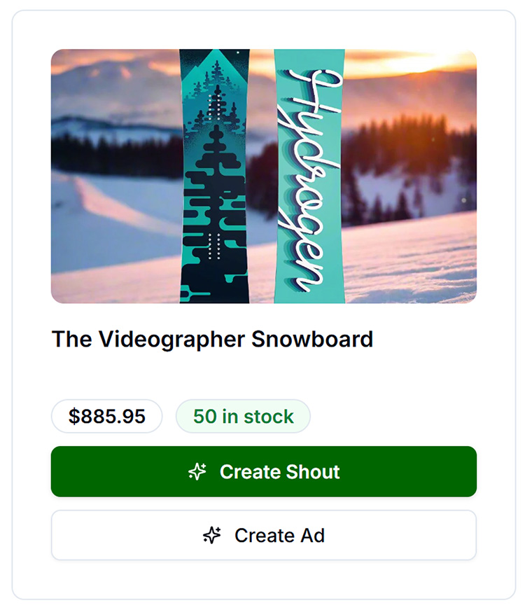 Create directly from your connected store