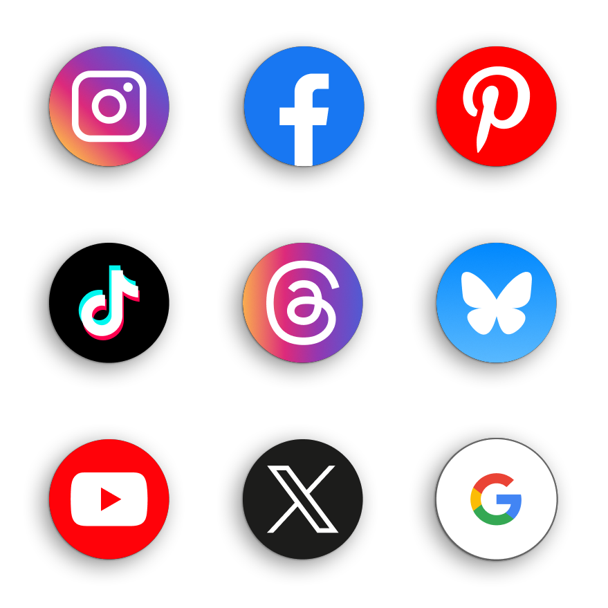 All Social Media Platforms - Grid of platform icons